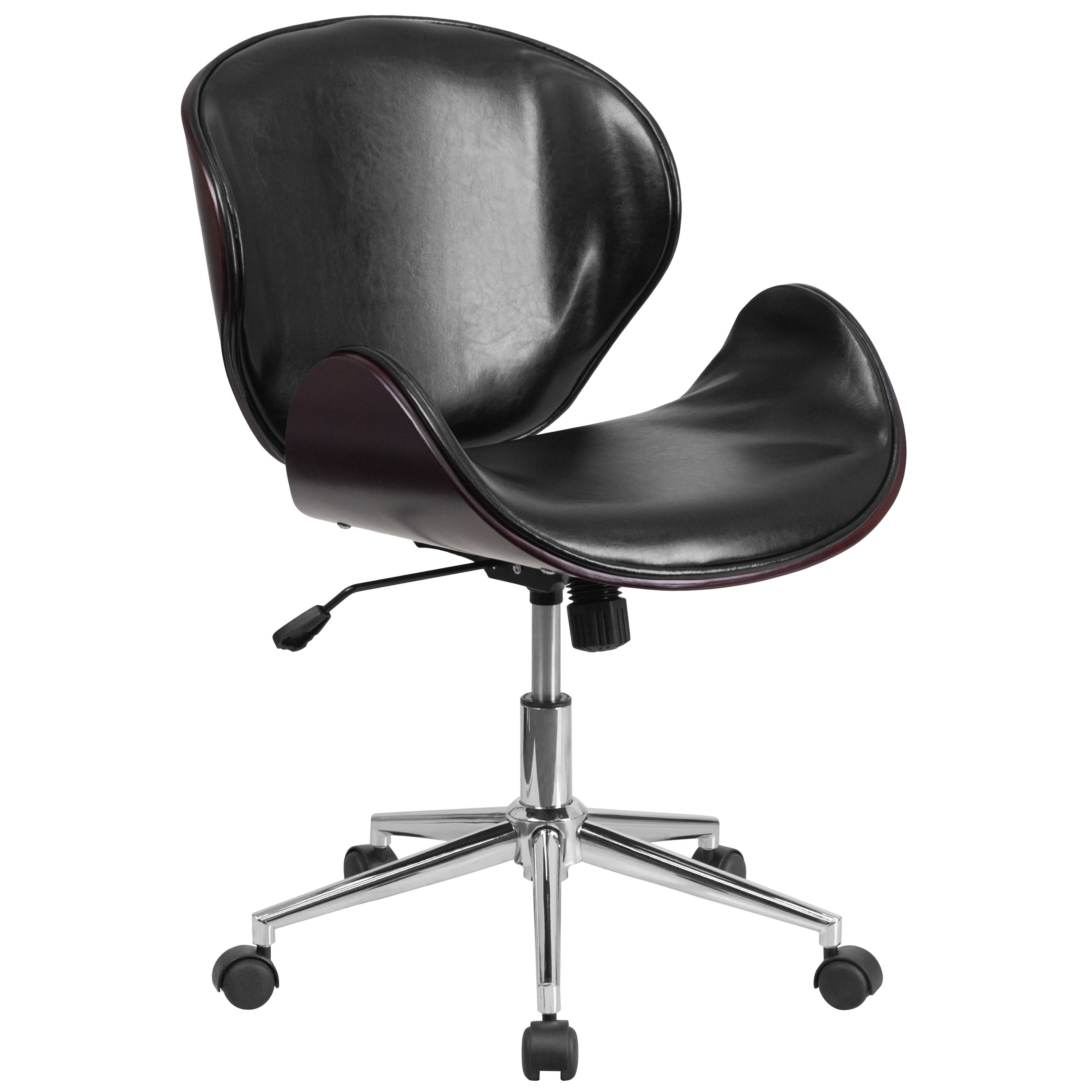White wooden swivel chair top
