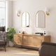 Gold,20inchW x 30inchL |#| Wall Mount Arched Mirror with Slim Gold Metal Frame- 20inch x 30inch