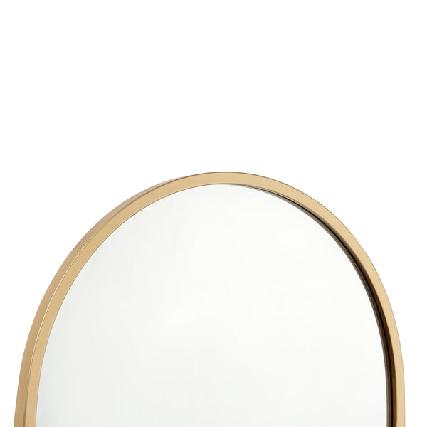 Gold,20inchW x 30inchL |#| Wall Mount Arched Mirror with Slim Gold Metal Frame- 20inch x 30inch