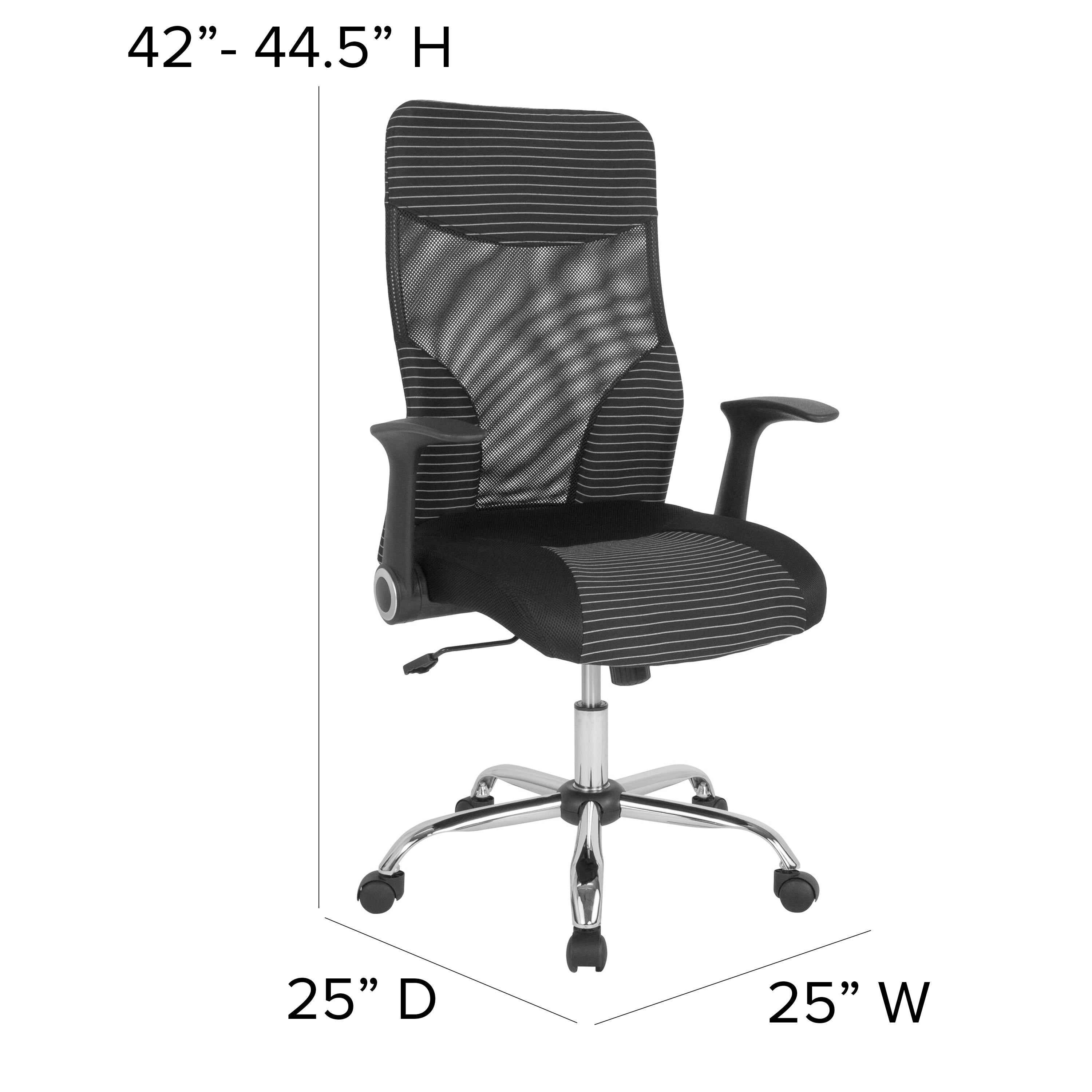 Milford High Back Office Chair with Contemporary Mesh Design - Thumbnail 2