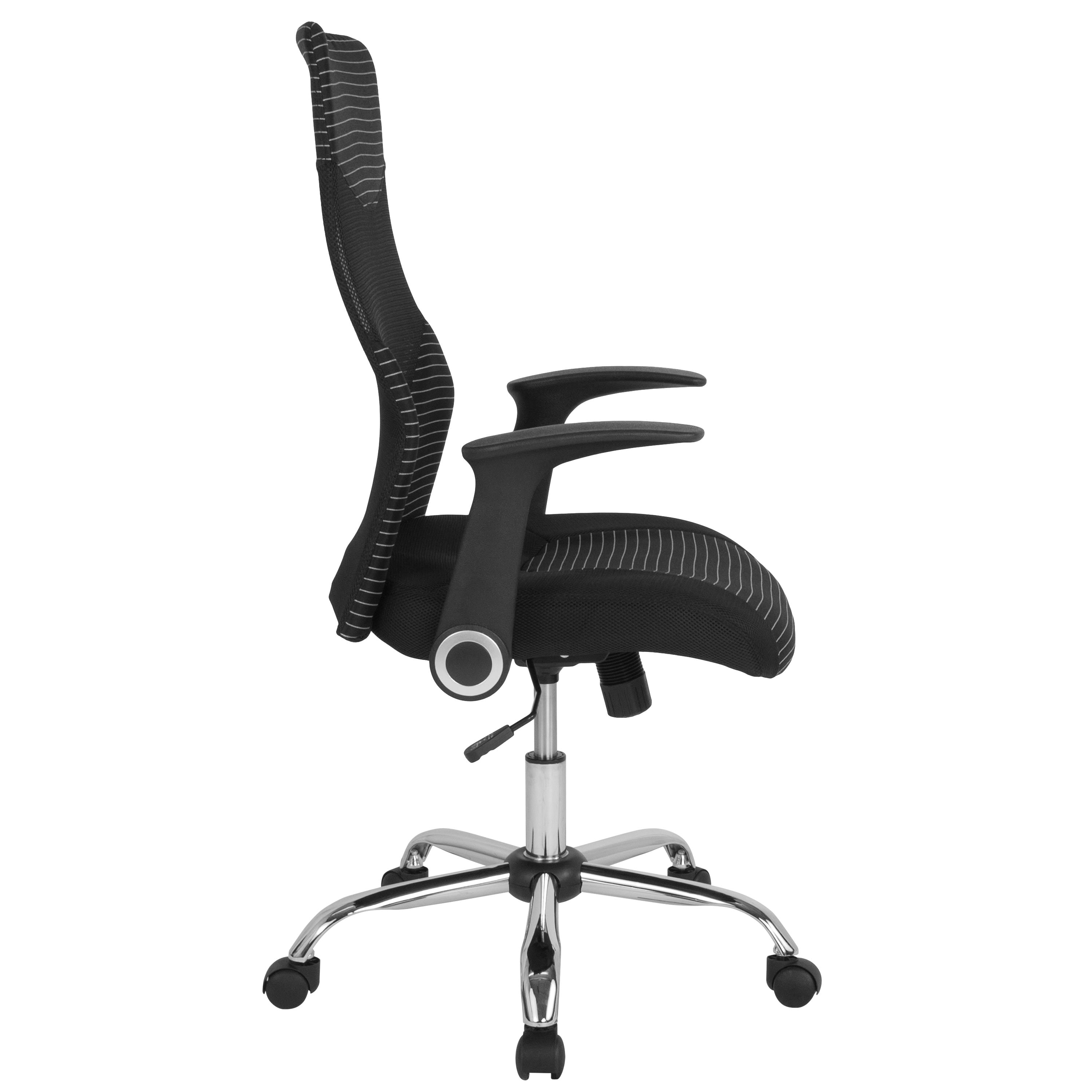 Milford High Back Office Chair with Contemporary Mesh Design - Thumbnail 5