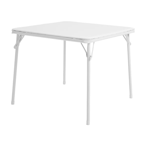 White |#| Kids White 5 Piece Folding Activity Table and Chair Set for Home & Daycare