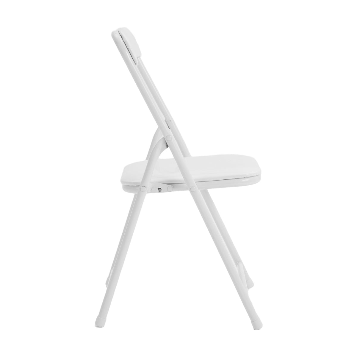 White |#| Kids White 5 Piece Folding Activity Table and Chair Set for Home & Daycare