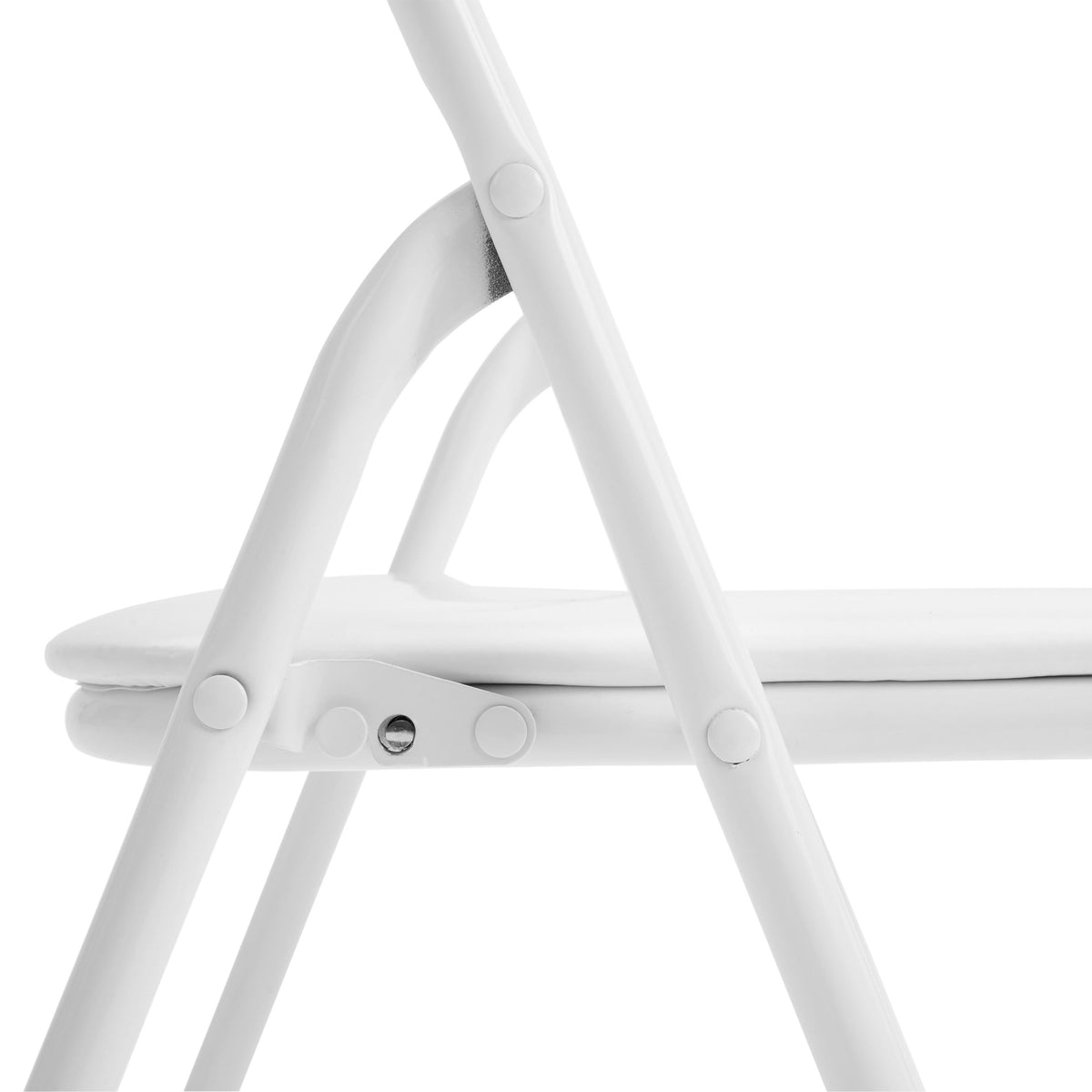 White |#| Kids White 5 Piece Folding Activity Table and Chair Set for Home & Daycare