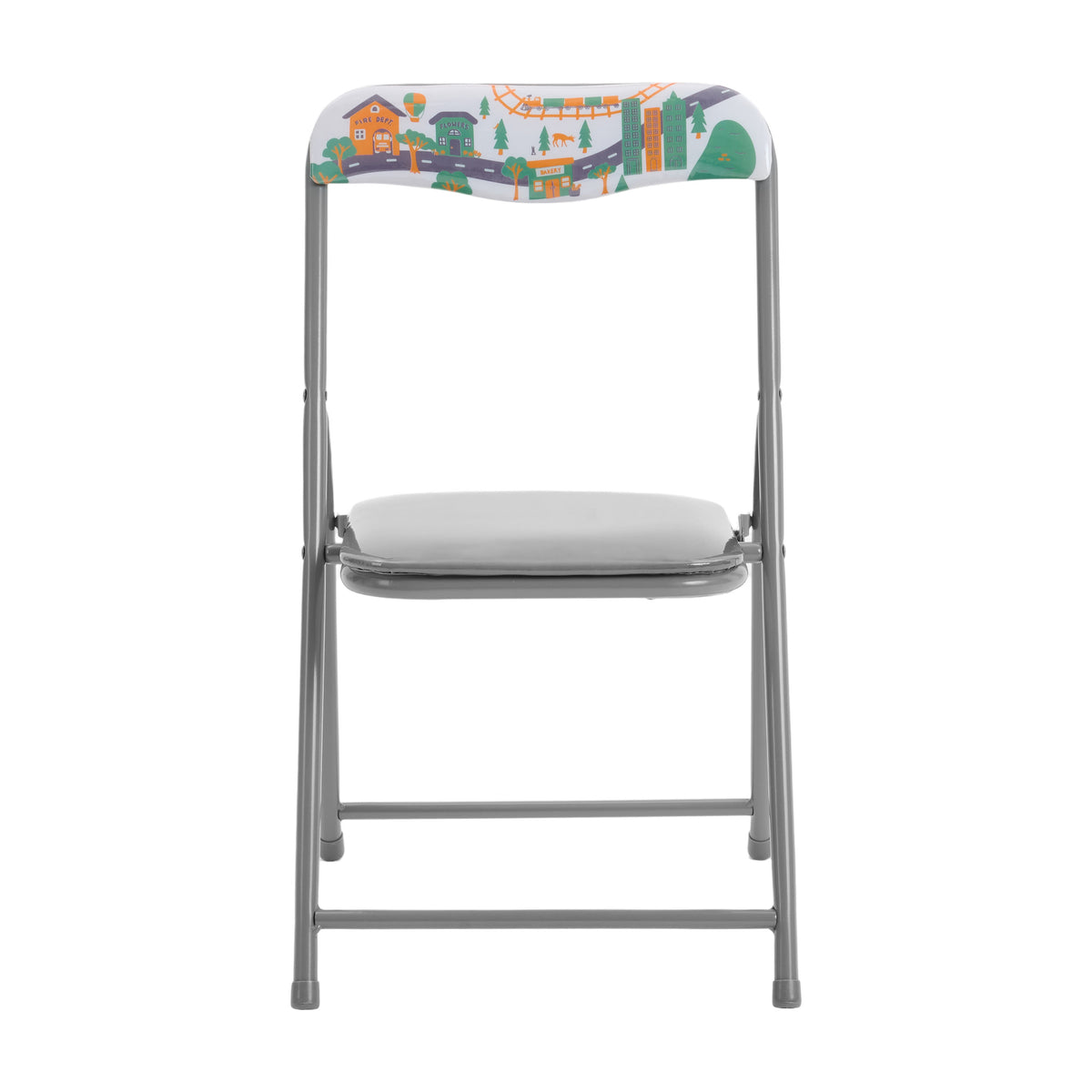 Printed |#| Kids Printed 5 Piece Folding Activity Table and Chair Set for Home & Daycare