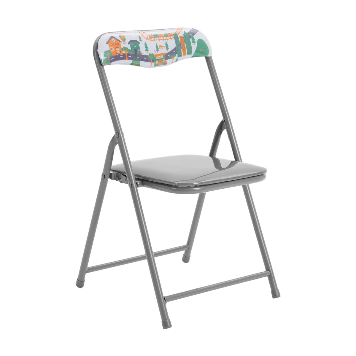 Printed |#| Kids Printed 5 Piece Folding Activity Table and Chair Set for Home & Daycare