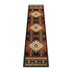 Black,3' x 10' |#| Indoor Southwestern Themed  Black 3' x 10' Area Rug for Multiple Flooring Types