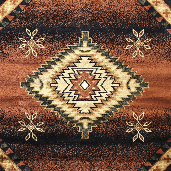 Black,2' x 7' |#| Indoor Southwestern Themed  Black 2' x 7' Area Rug for Multiple Flooring Types