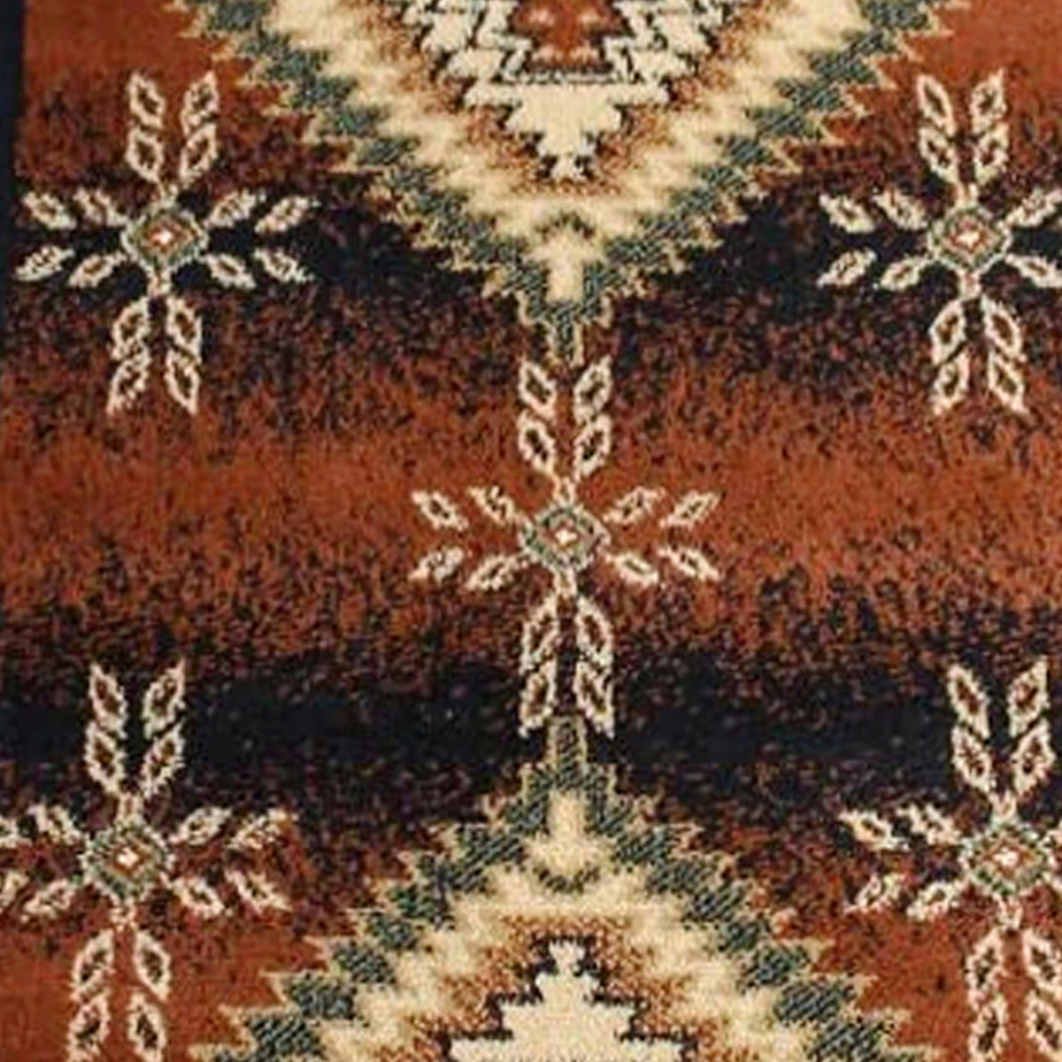 Black,2' x 7' |#| Indoor Southwestern Themed  Black 2' x 7' Area Rug for Multiple Flooring Types