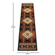 Black,3' x 10' |#| Indoor Southwestern Themed  Black 3' x 10' Area Rug for Multiple Flooring Types