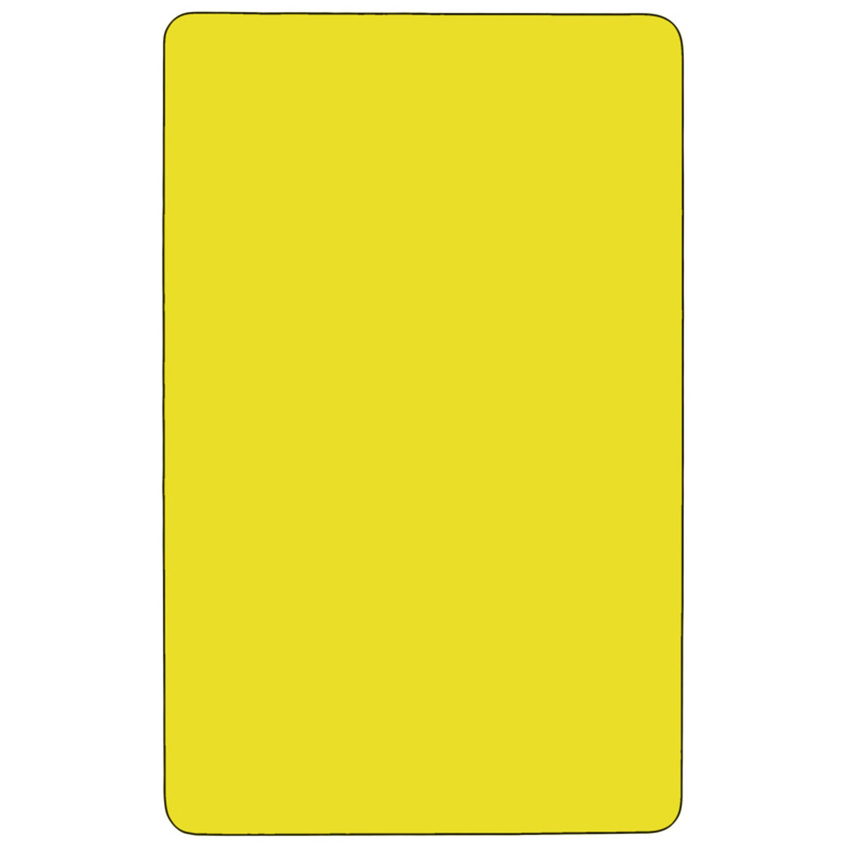 Yellow |#| Mobile 24inchW x 60inchL Rectangular Yellow HP Laminate Adjustable Leg Activity Table
