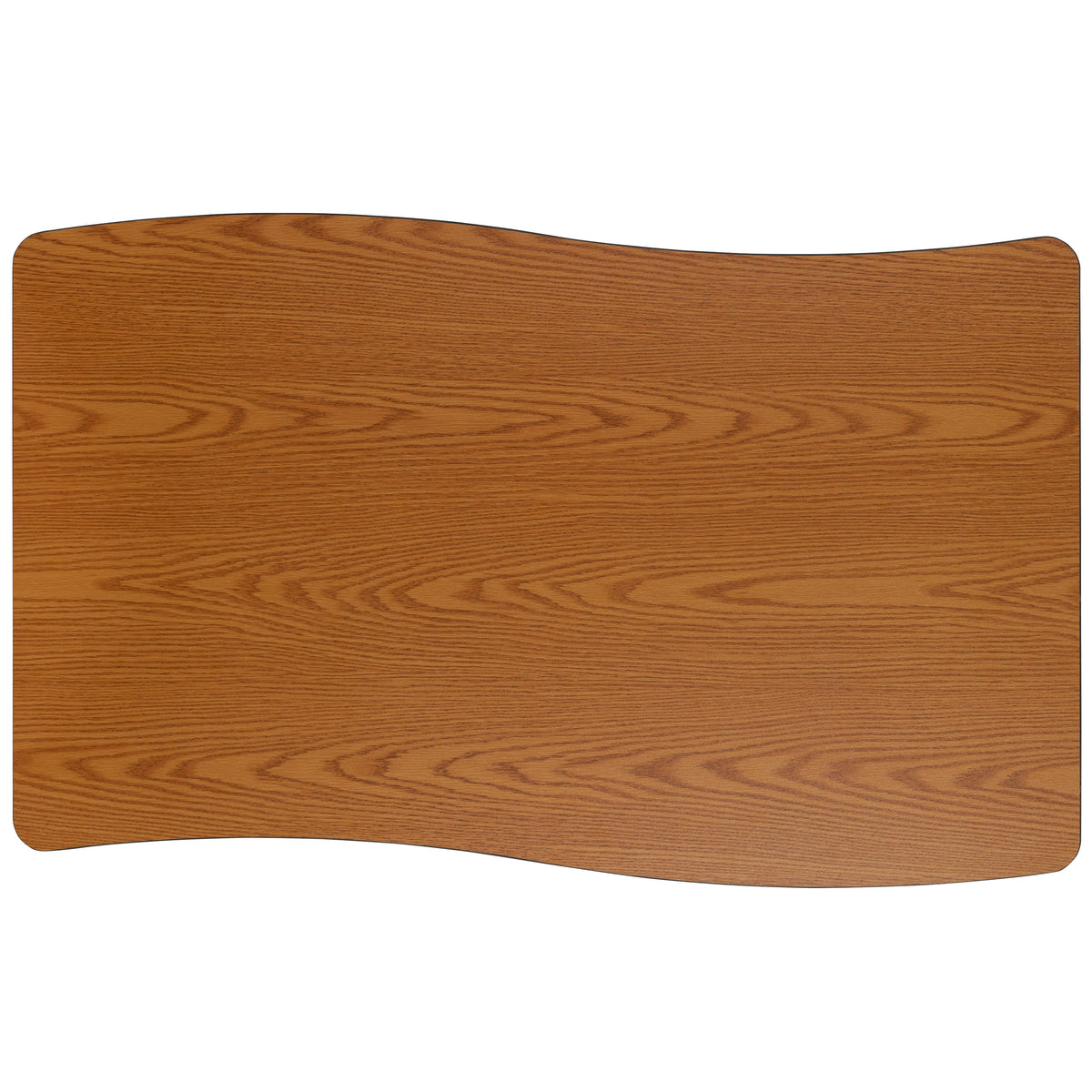 Oak |#| Mobile 28inchWx47.5inchL Rectangular Wave Collaborative Oak Adjustable Activity Table