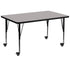 Mobile 36''W x 72''L Rectangular HP Laminate Activity Table - Height Adjustable Short Legs