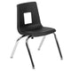 Grey |#| Mobile 47.5inch Circle Wave Activity Table Set-14inch Student Stack Chairs, Grey/Black
