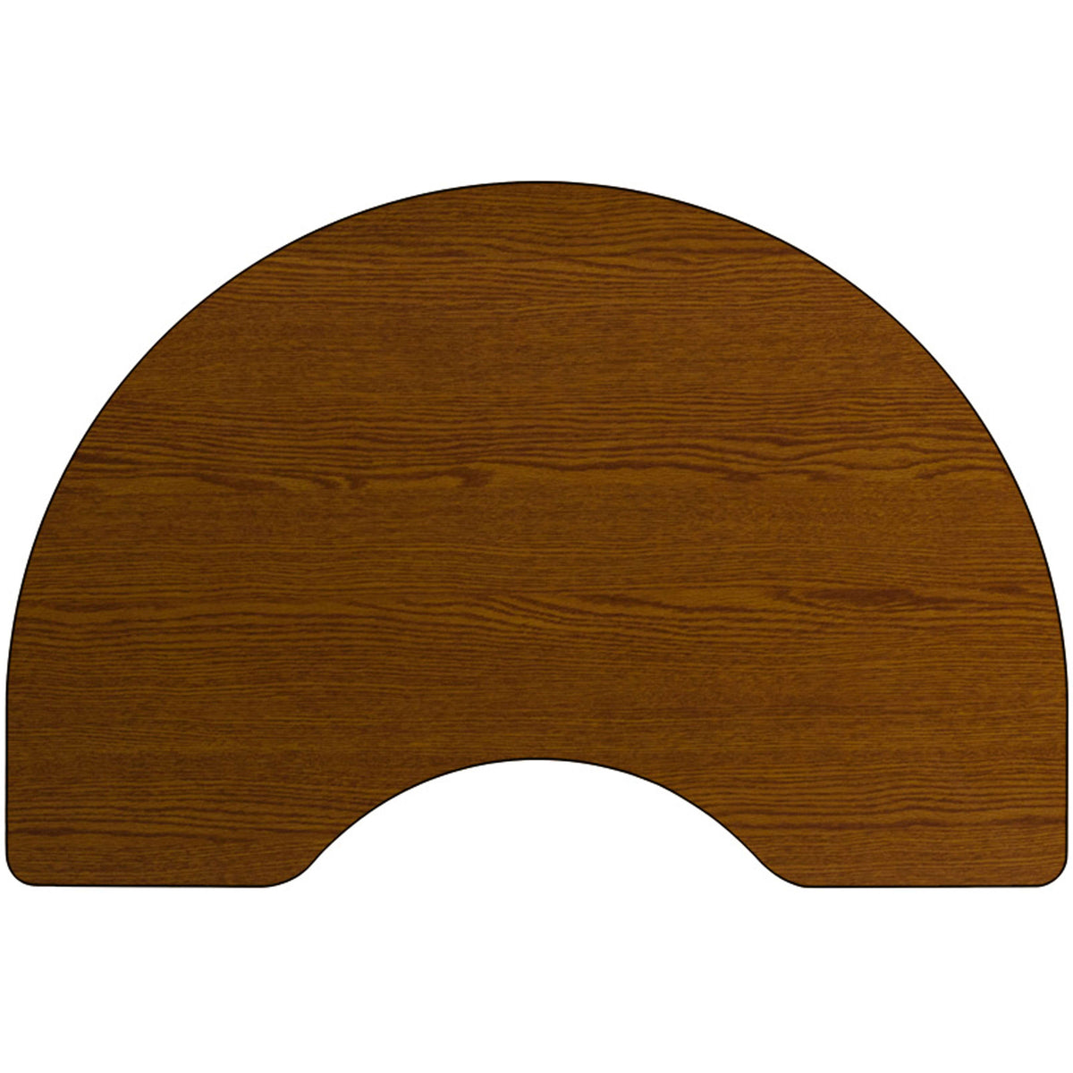 Oak Top/Black Frame |#| Mobile 48"W x 72"L Kidney Oak HP Laminate Adjustable Activity Table