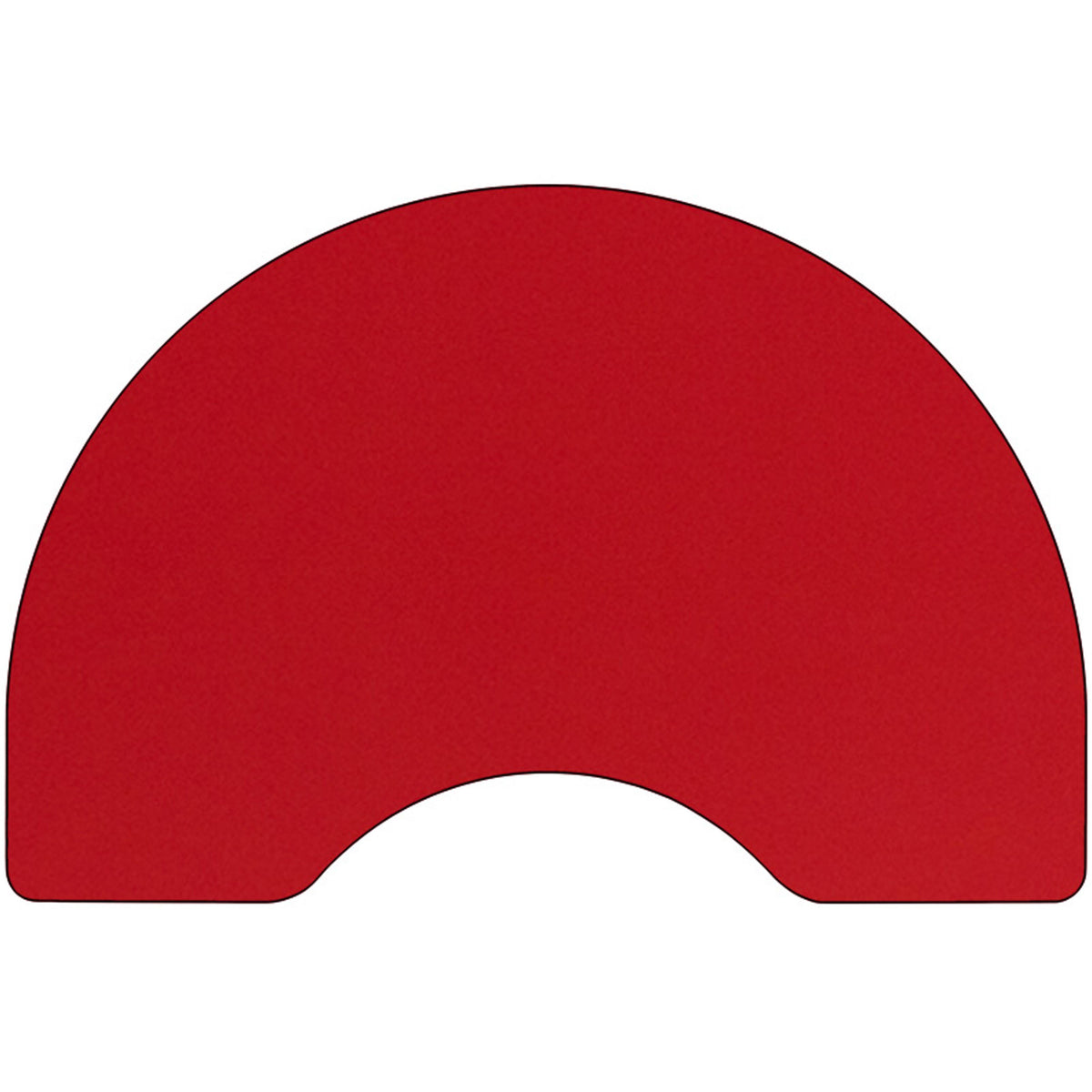Red Top/Black Frame |#| Mobile 48"W x 72"L Kidney Red HP Laminate Adjustable Activity Table