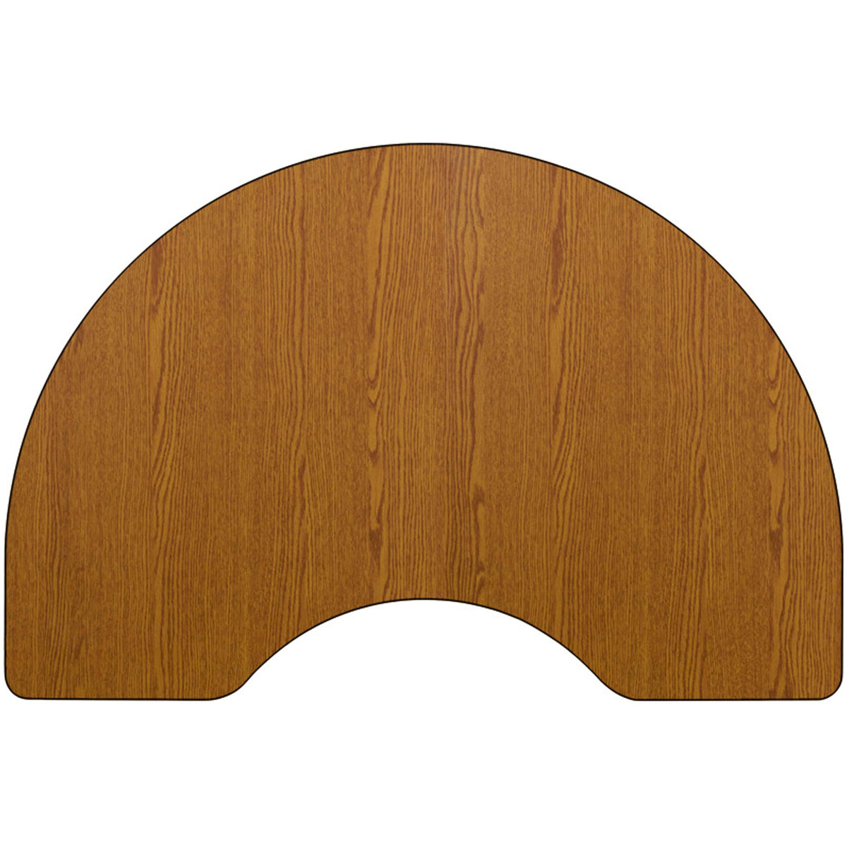 Oak |#| Mobile 48inchW x 96inchL Kidney Oak Thermal Laminate Adjustable Activity Table