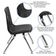 Grey |#| Mobile 60inch Circle Wave Activity Table Set-12inch Student Stack Chairs, Grey/Black