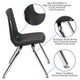 Grey |#| Mobile 76inch Oval Wave Activity Table Set-14inch Student Stack Chairs, Grey/Black
