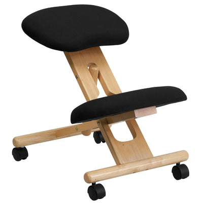 Mobile Wooden Ergonomic Kneeling Office Chair