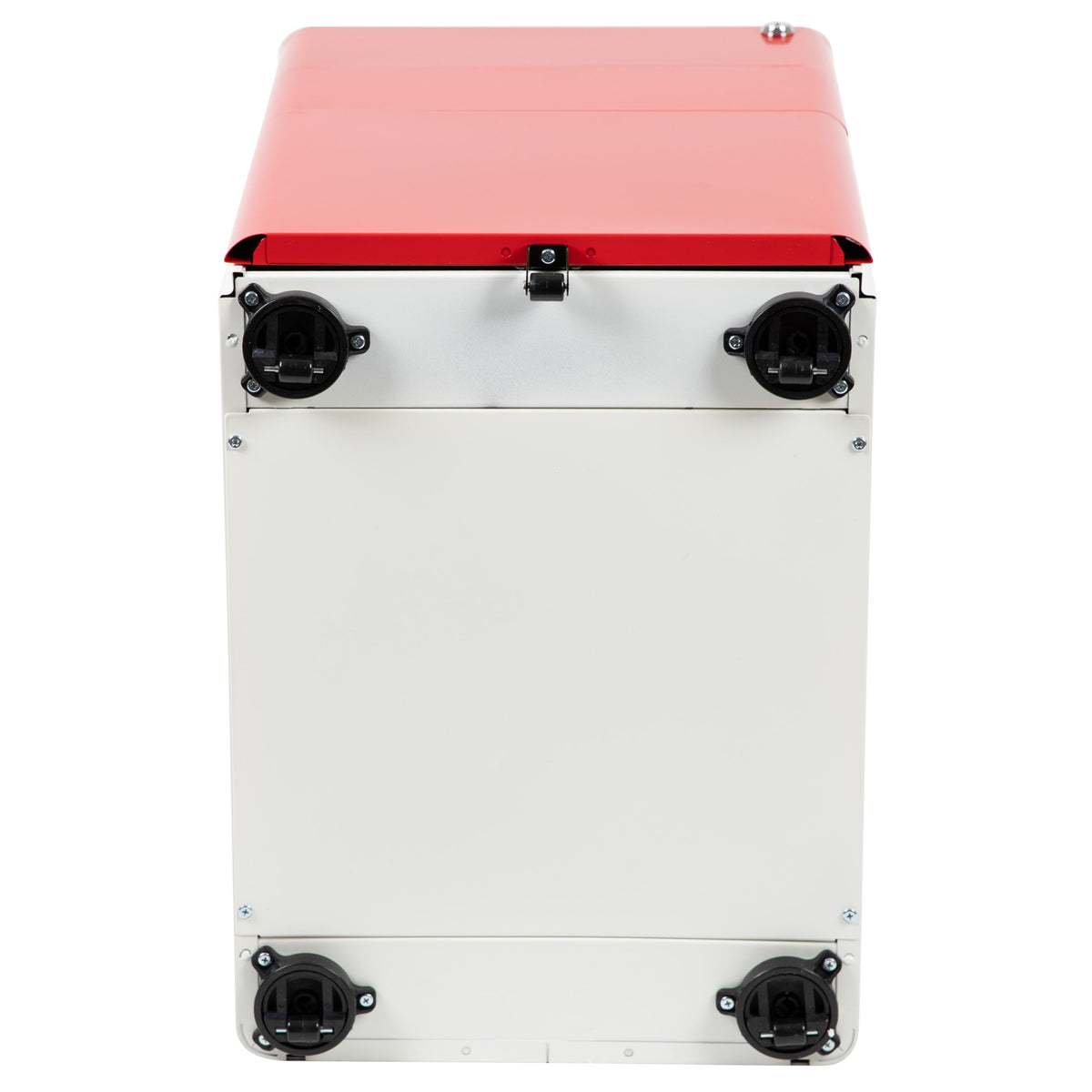 White and Red |#| Modern 3-Drawer Mobile Locking Filing Cabinet-White with Red Faceplate