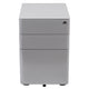 Gray |#| Modern 3-Drawer Mobile Locking Filing Cabinet Storage Organizer-Gray