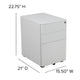 White |#| Modern 3-Drawer Mobile Locking Filing Cabinet Storage Organizer-White