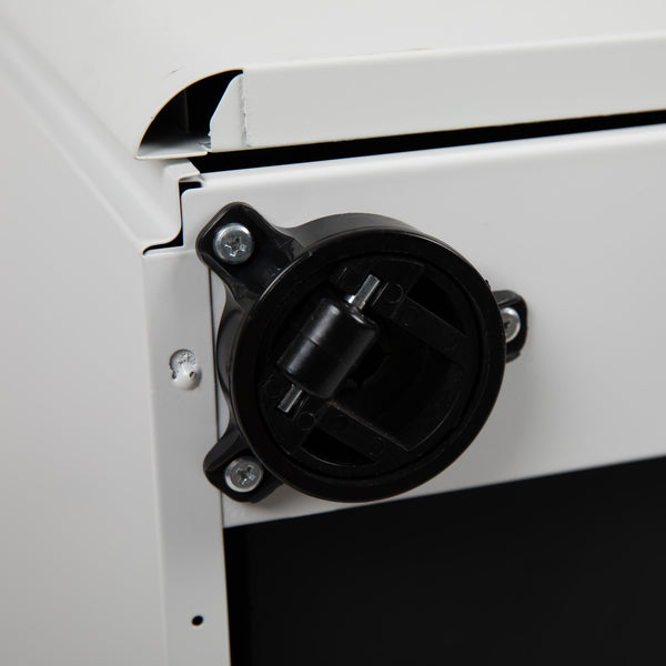 White |#| Modern 3-Drawer Mobile Locking Filing Cabinet Storage Organizer-White