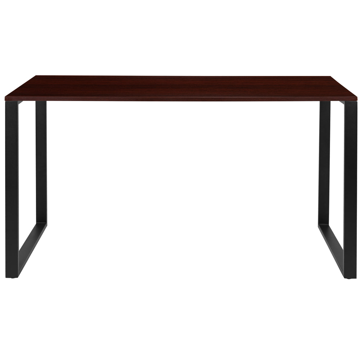 Mahogany |#| Commercial Grade Industrial Style Office Desk - 55inch Length (Mahogany)