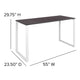 Rustic Gray |#| Commercial Grade Industrial Style Office Desk - 55inch Length (Rustic Gray)
