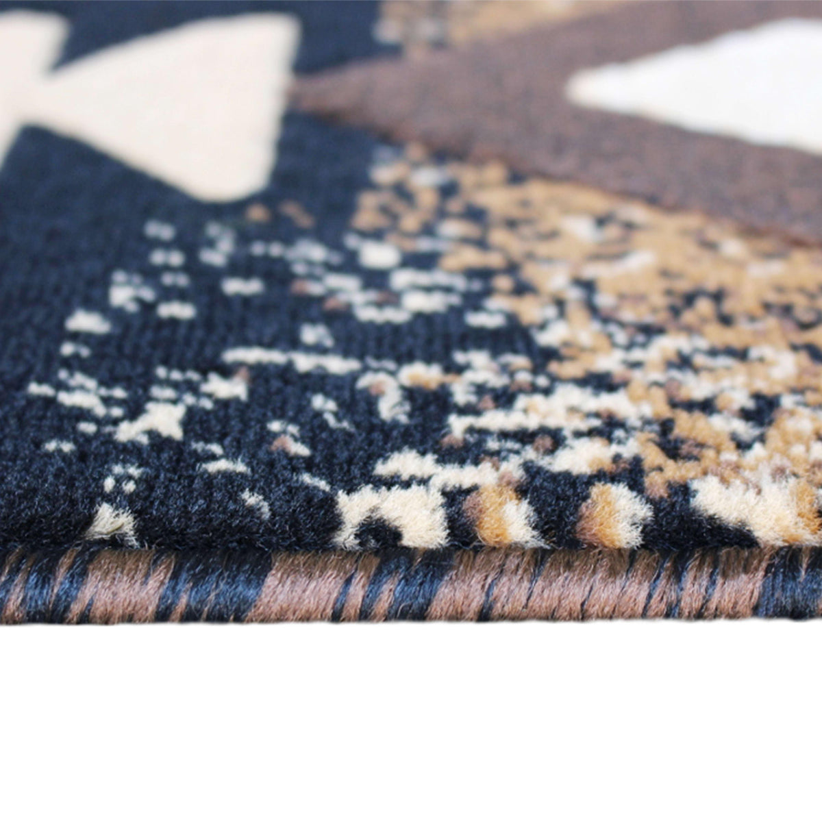 Black,5' x 7' |#| Traditional Southwestern Style Black Olefin Fiber Area Rug - 5' x 7'