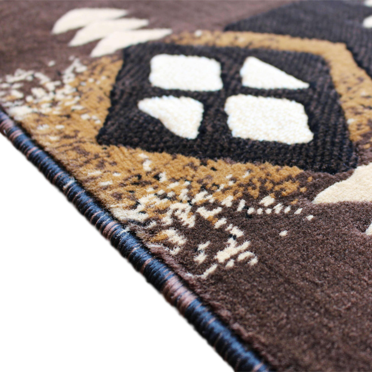 Chocolate,2' x 3' |#| Traditional Southwestern Style Chocolate Olefin Fiber Area Rug - 2' x 3'