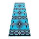 Turquoise,2' x 7' |#| Traditional Southwestern Style Turquoise Olefin Fiber Area Rug - 2' x 7'