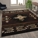 Chocolate,8' x 10' |#| Traditional Southwestern Style Chocolate Olefin Fiber Area Rug - 8' x 10'