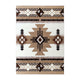 Ivory,5' x 7' |#| Traditional Southwestern Style Ivory Olefin Fiber Area Rug - 5' x 7'