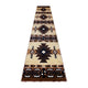 Brown,3' x 16' |#| Traditional Southwestern Style Brown Olefin Fiber Area Rug - 3' x 16'