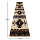 Brown,3' x 16' |#| Traditional Southwestern Style Brown Olefin Fiber Area Rug - 3' x 16'