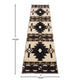 Brown,2' x 7' |#| Traditional Southwestern Style Brown Olefin Fiber Area Rug - 2' x 7'