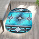 Turquoise,3' x 5' Oval |#| Traditional Southwestern Style Turquoise Olefin Fiber Area Rug - 3' x 5' Oval