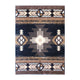 Black,8' x 10' |#| Traditional Southwestern Style Black Olefin Fiber Area Rug - 8' x 10'