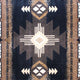 Black,2' x 7' |#| Traditional Southwestern Style Black Olefin Fiber Area Rug - 2' x 7'