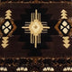 Chocolate,2' x 7' |#| Traditional Southwestern Style Chocolate Olefin Fiber Area Rug - 2' x 7'