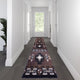 Chocolate,3' x 16' |#| Traditional Southwestern Style Chocolate Olefin Fiber Area Rug - 3' x 16'