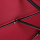 Red |#| Commercial 9 FT 32 LED Light Solar Umbrella with Crank and Tilt Function in Red