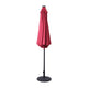 Red |#| Commercial 9 FT 32 LED Light Solar Umbrella with Crank and Tilt Function in Red