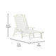 White |#| 3pc Commercial Indoor/Outdoor Adirondack Set with 2 Loungers, Side Table - White