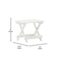 White |#| 3pc Commercial Indoor/Outdoor Adirondack Set with 2 Loungers, Side Table - White