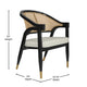 Black |#| Commercial Grade Cane Rattan Dining Chair with Padded Seat - Natural/Black