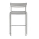 Silver |#| Modern Commercial Grade 2 Slat Indoor/Outdoor Steel Bar Stool in Silver