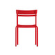 Red |#| Modern Commercial Grade 2 Slat Indoor/Outdoor Steel Dining Chair in Red